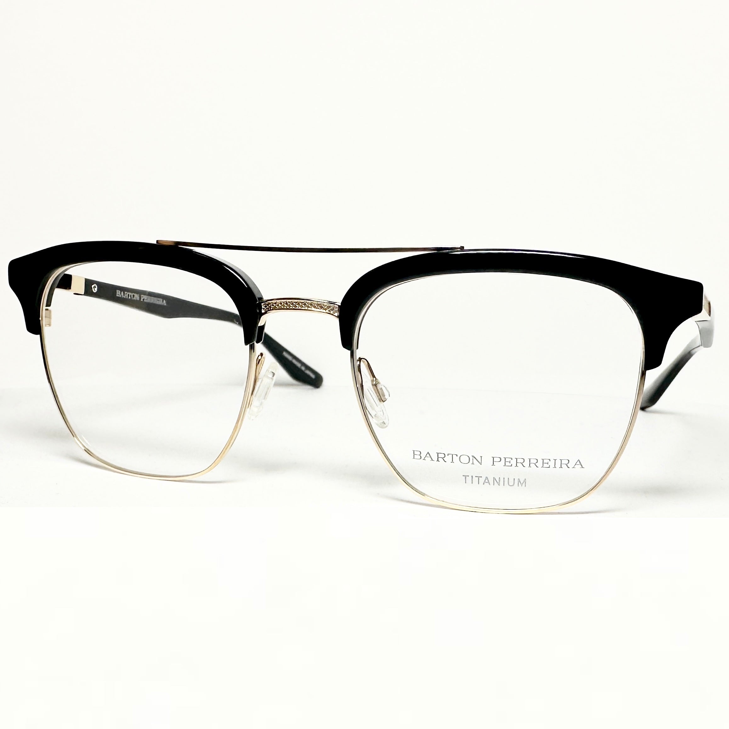 Barton Perreira LENOX BLA/GOL Men Eyeglasses Frame NEW Authentic