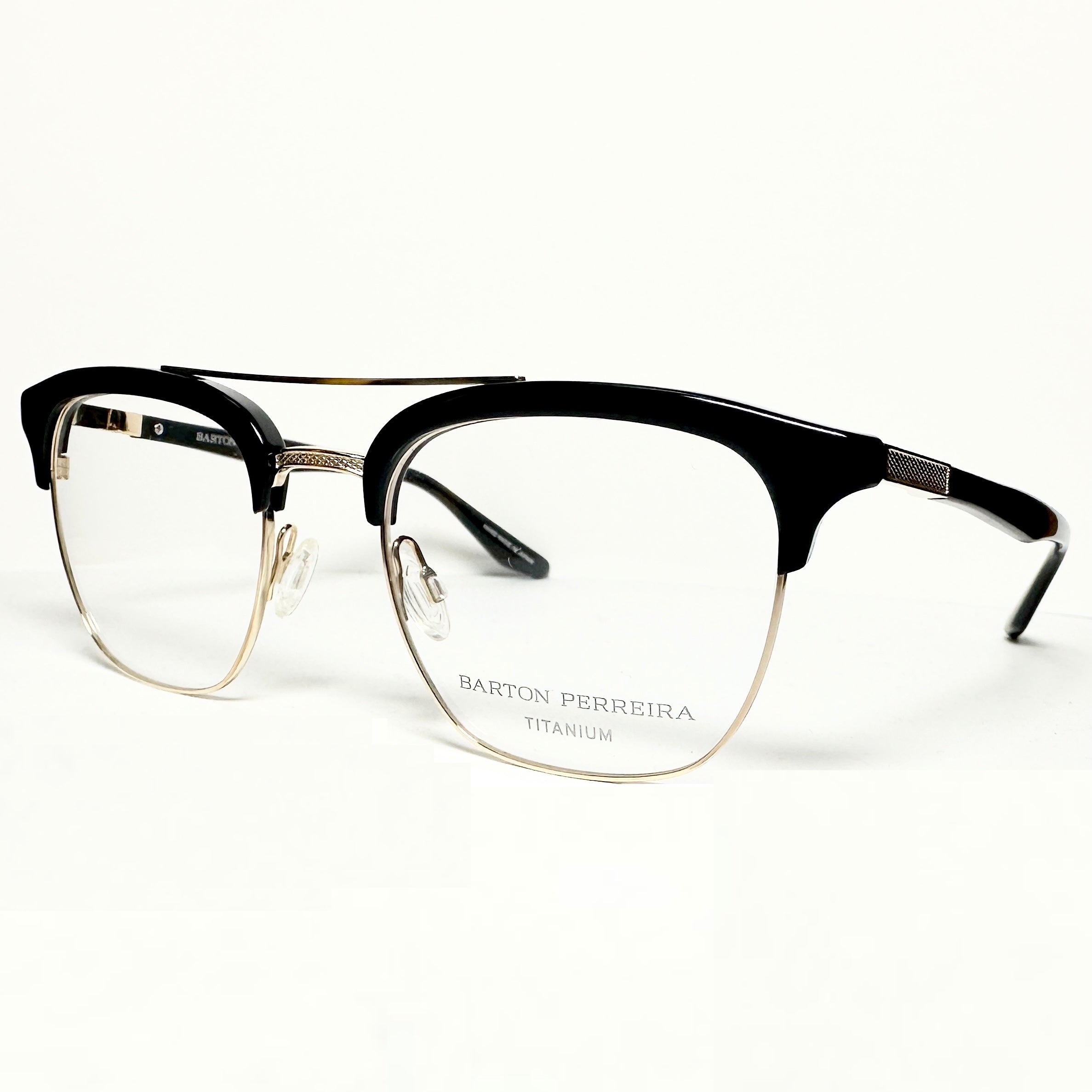 Barton Perreira LENOX BLA/GOL Men Eyeglasses Frame NEW Authentic