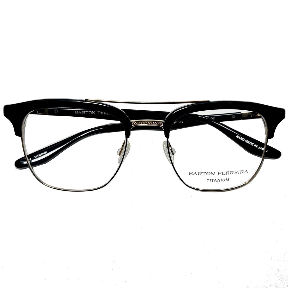 Barton Perreira LENOX BLA/GOL Men Eyeglasses Frame NEW Authentic