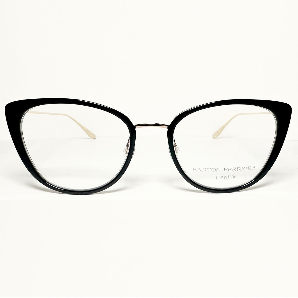 Barton Perreira ENDORA BLA/GOL Cat-eye Eyeglasses Titanium New Authentic With Case