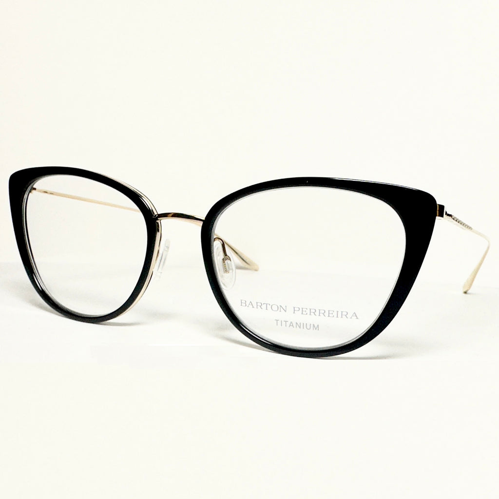 Barton Perreira ENDORA BLA/GOL Butterfly Eyeglasses Titanium New Authentic With Case