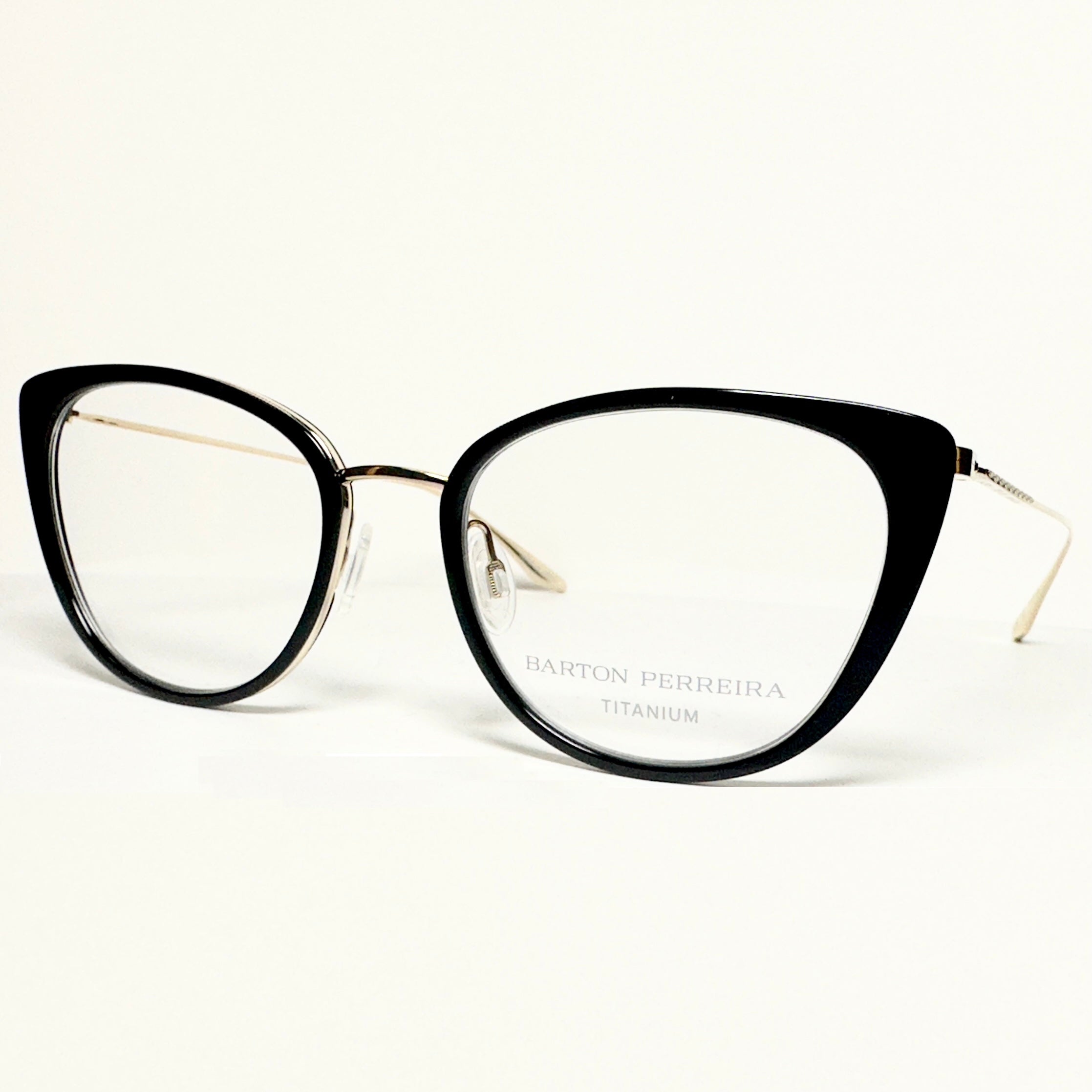 Barton Perreira ENDORA BLA/GOL Butterfly Eyeglasses Titanium New Authentic With Case