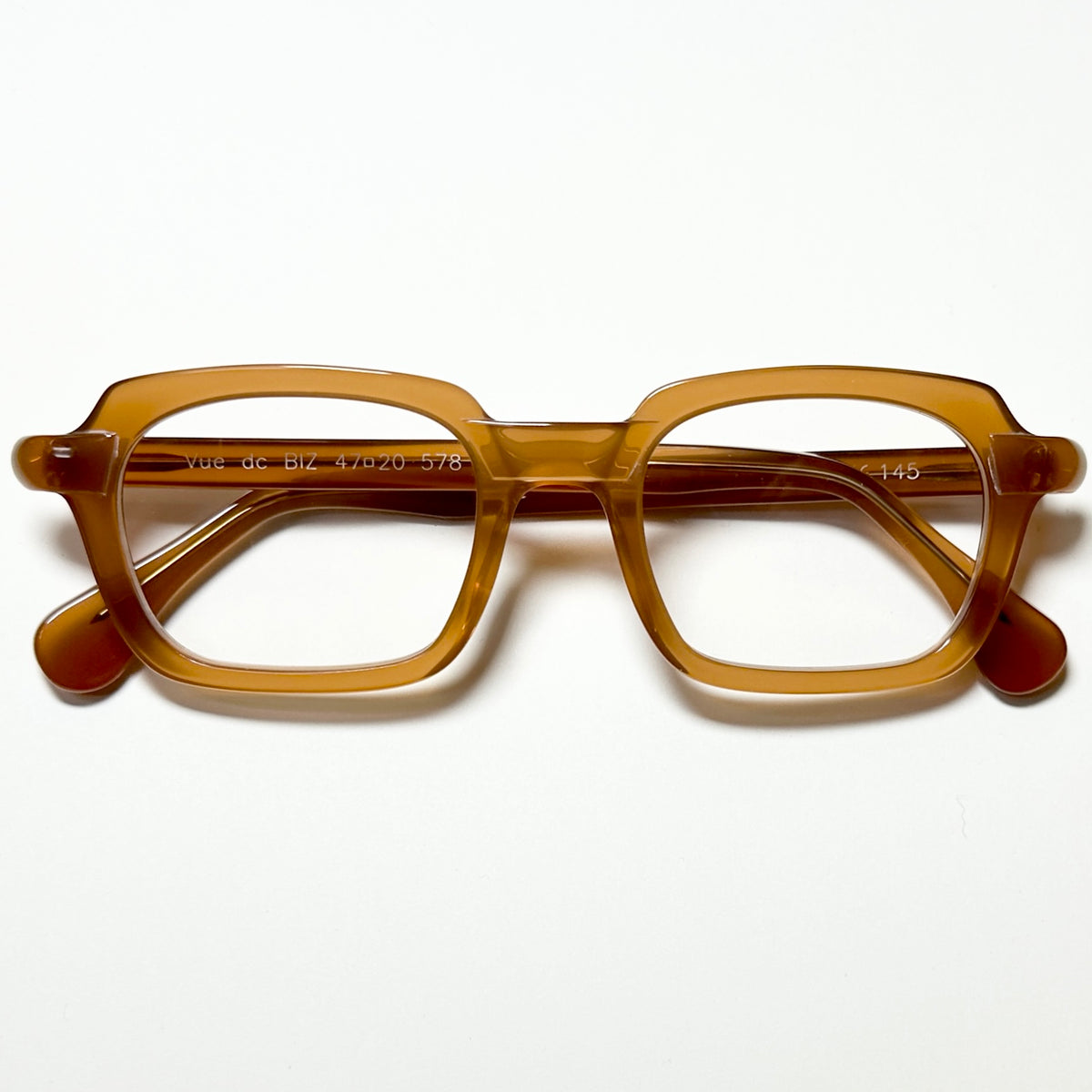 VUE DC  BIZ 578 Men's Eyeglasses Frame in Camel Crystal - Authentic New