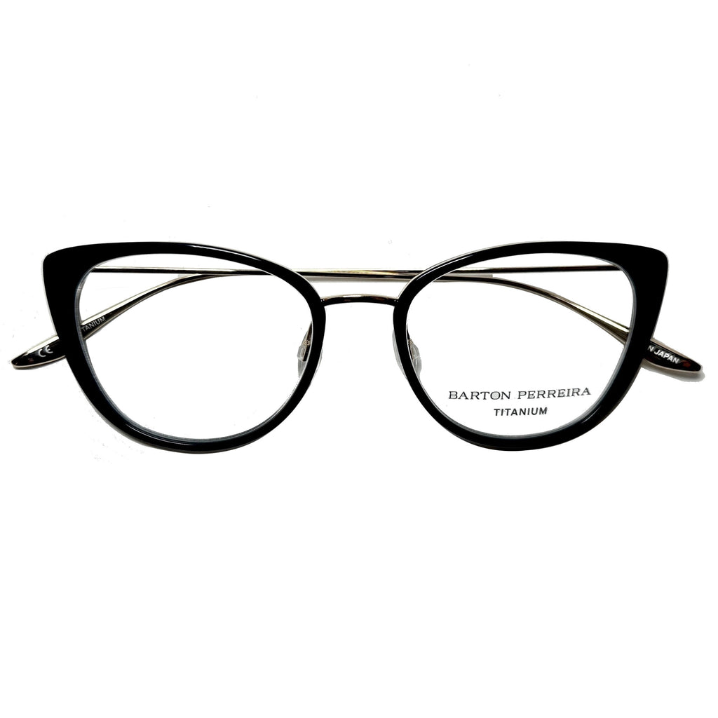 Barton Perreira ENDORA BLA/GOL Cat-eye Eyeglasses Titanium New Authentic With Case