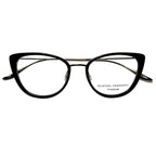 Barton Perreira ENDORA BLA/GOL Cat-eye Eyeglasses Titanium New Authentic With Case