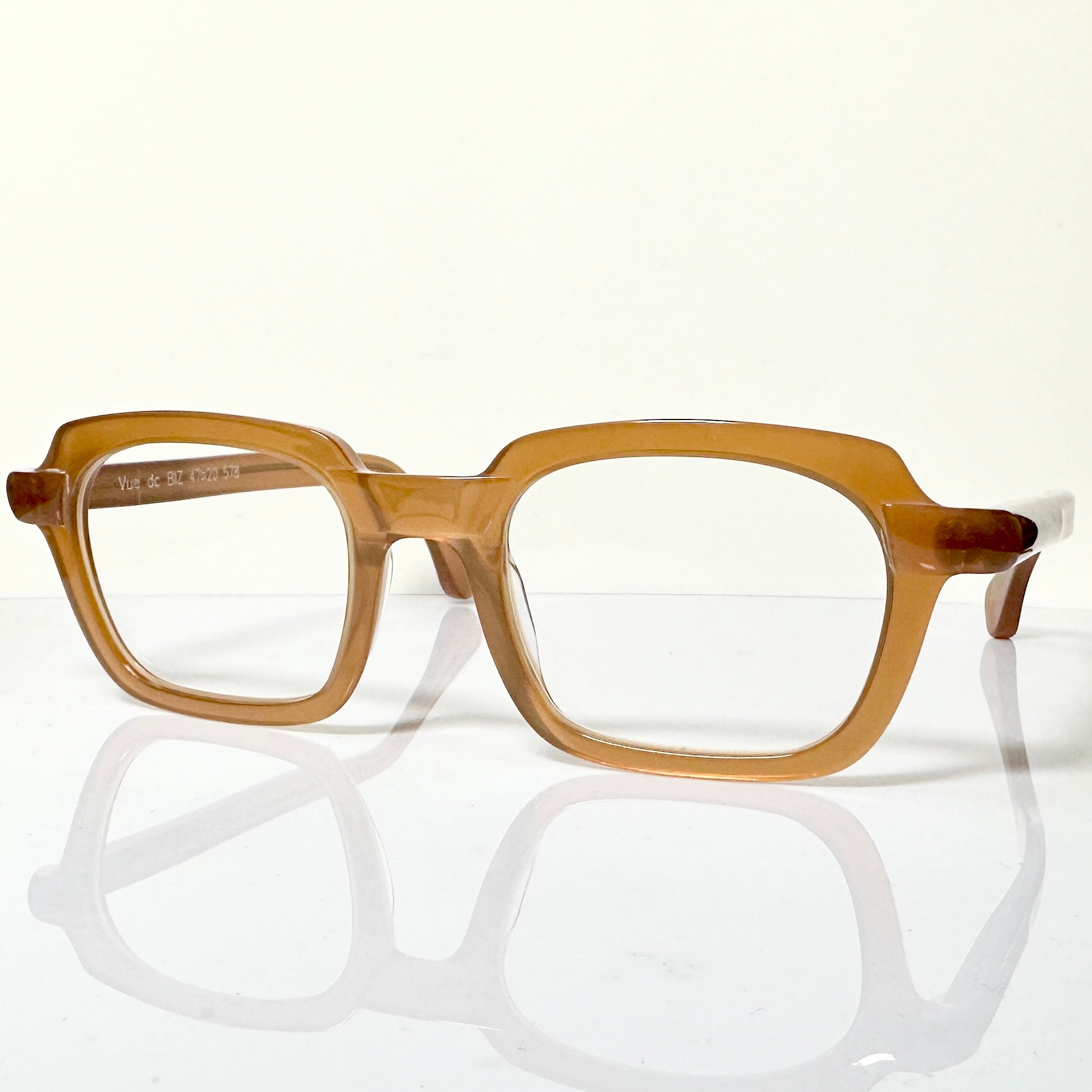 VUE DC  BIZ 578 Men's Eyeglasses Frame in Camel Crystal - Authentic New