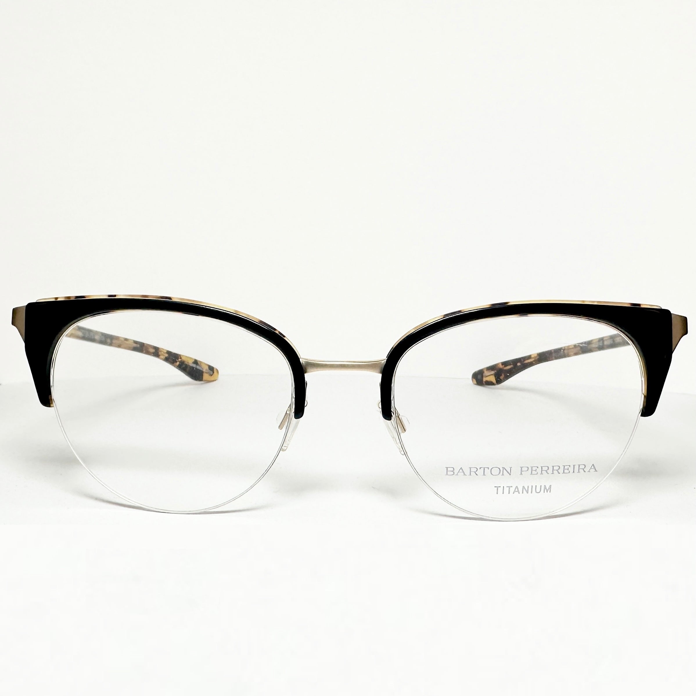 Barton Perreira Circe Women Eyeglasses Frame Black Tortoise/Gold Authentic New