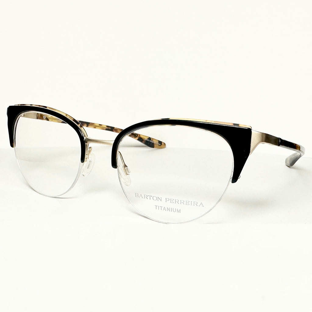 Barton Perreira Circe Women Eyeglasses Frame Black Tortoise/Gold Authentic New