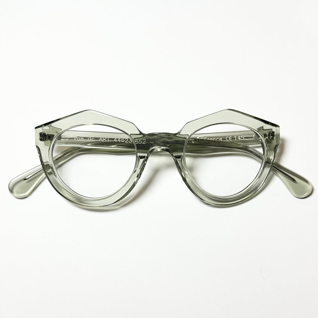 VUE DC ART 850 Unisex Eyeglasses Frame in Crystal Water Green - Authentic New