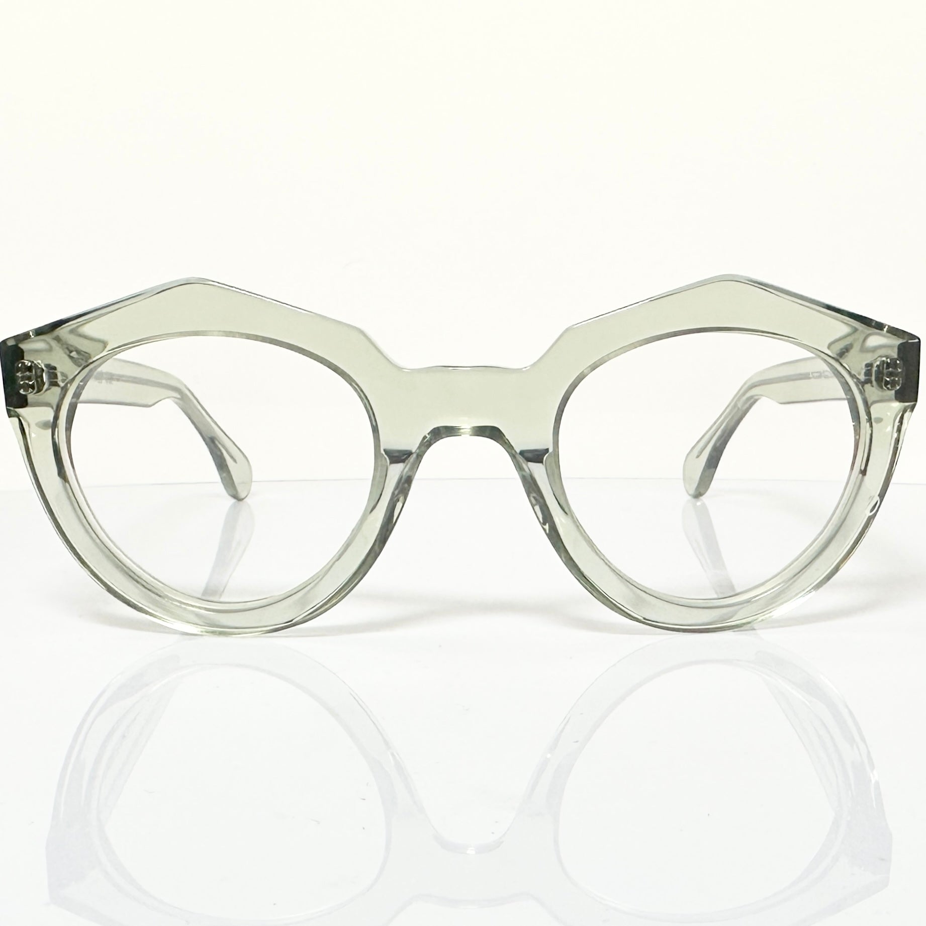 VUE DC ART 850 Unisex Eyeglasses Frame in Crystal Water Green - Authentic New