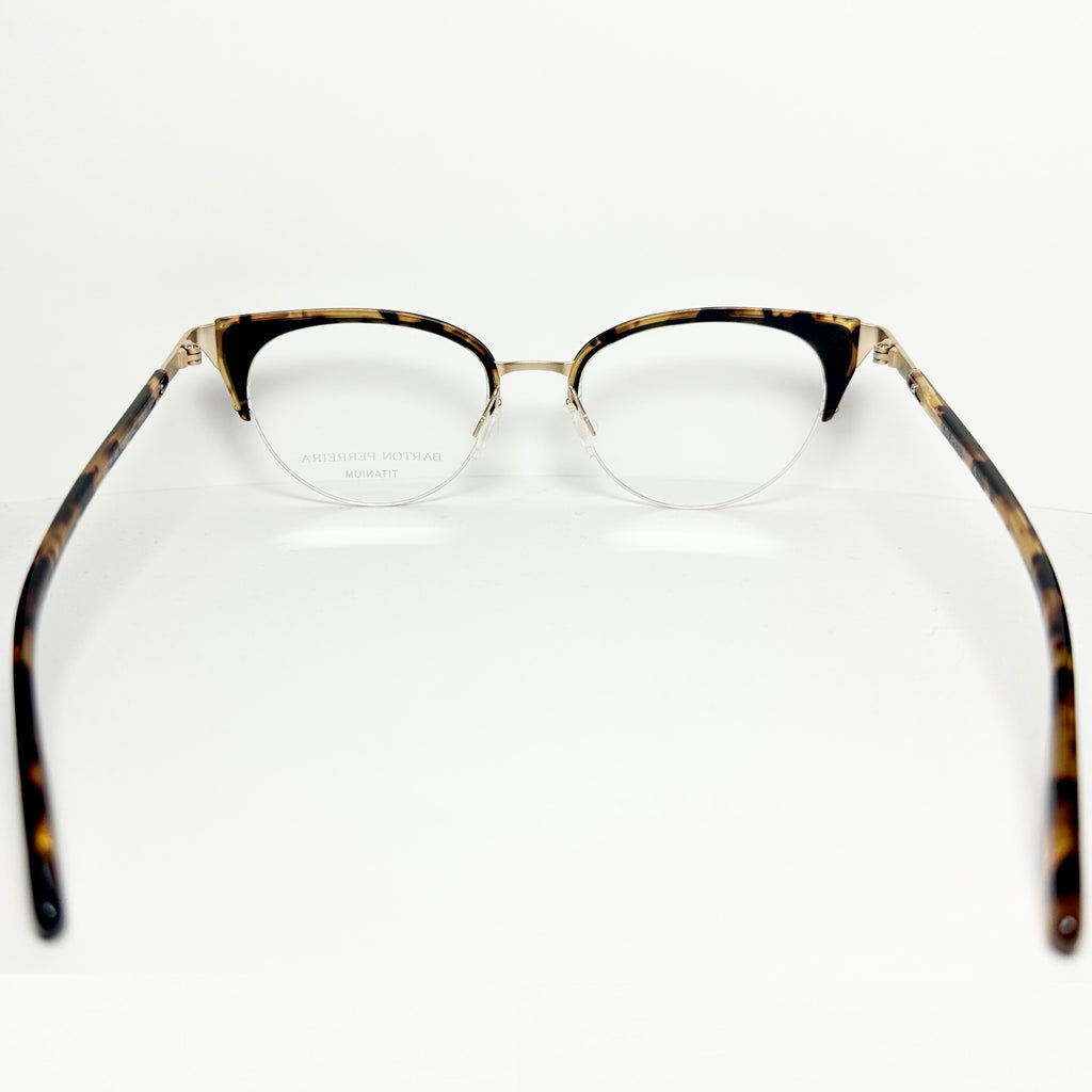 Barton Perreira Circe Women Eyeglasses Frame Black Tortoise/Gold Authentic New