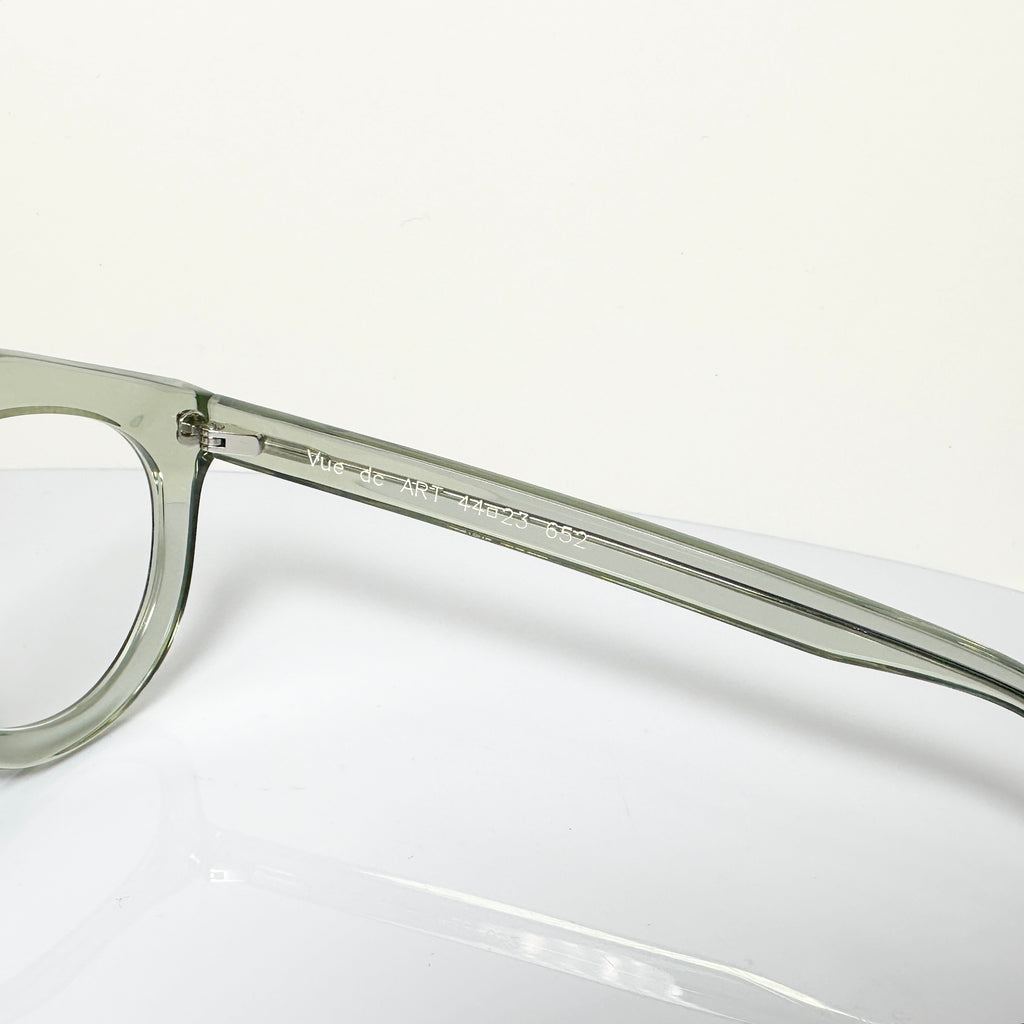 VUE DC ART 850 Unisex Eyeglasses Frame in Crystal Water Green - Authentic New