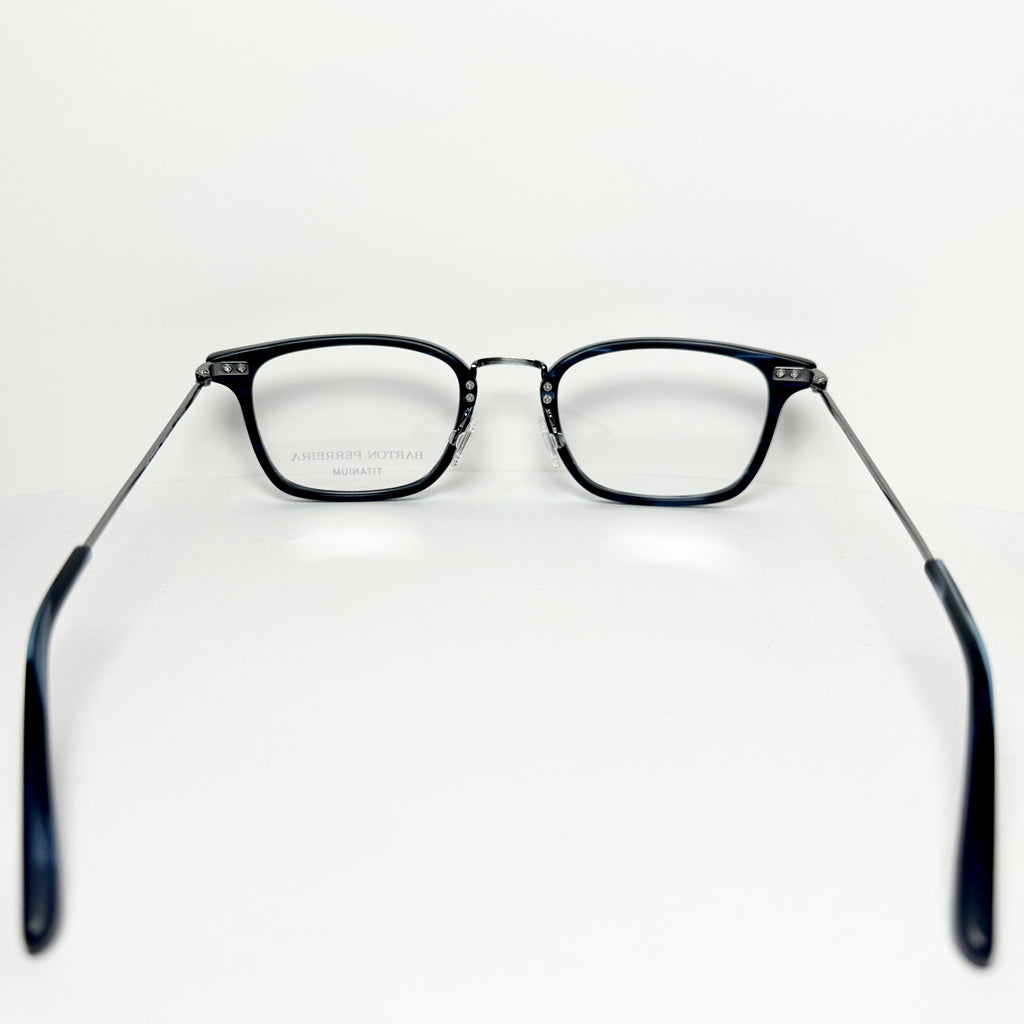 Barton Perreira CLEAVER Men's Eyeglasses Frame in Midnight/Pewter - Authentic New