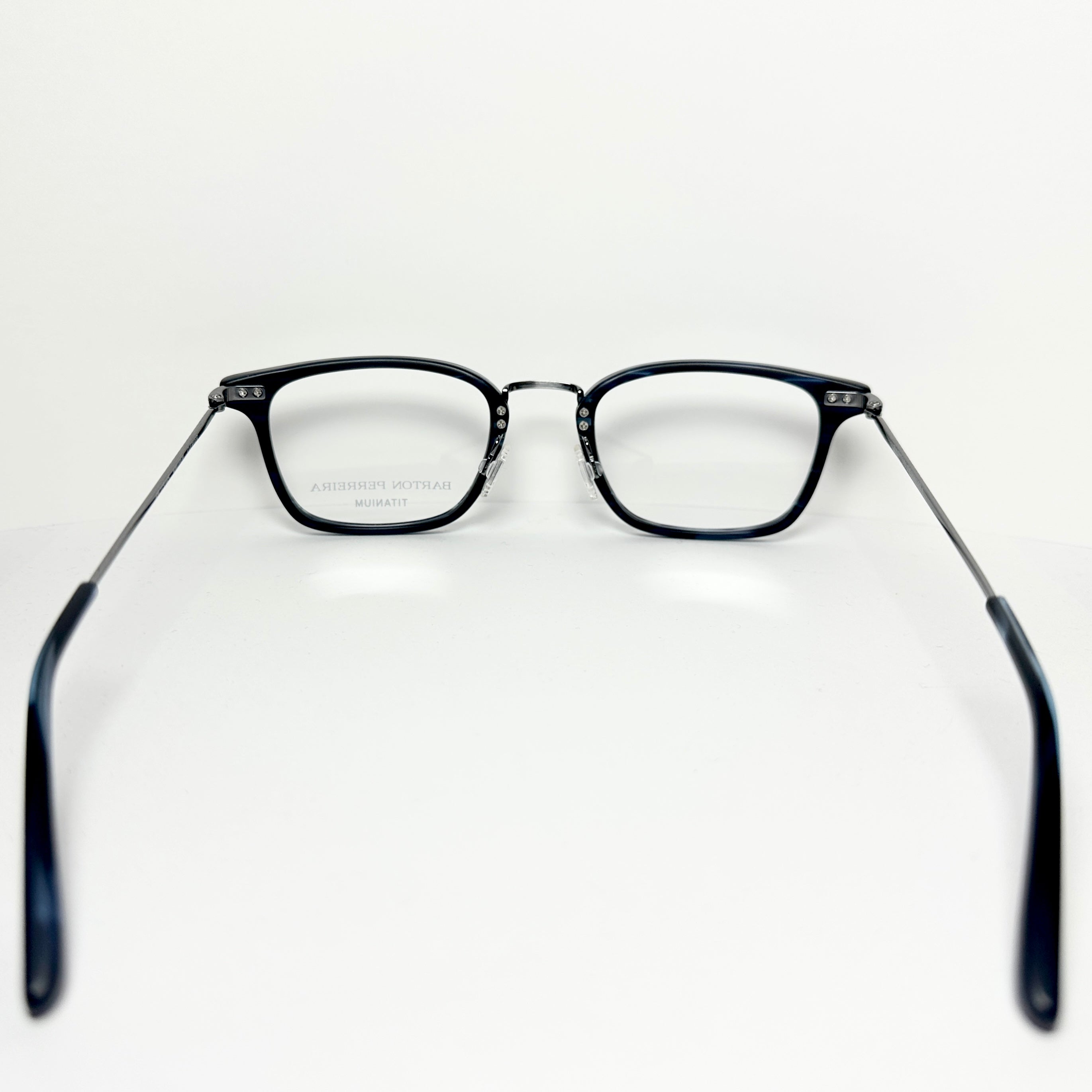 Barton Perreira CLEAVER Men's Eyeglasses Frame in Midnight/Pewter - Authentic New