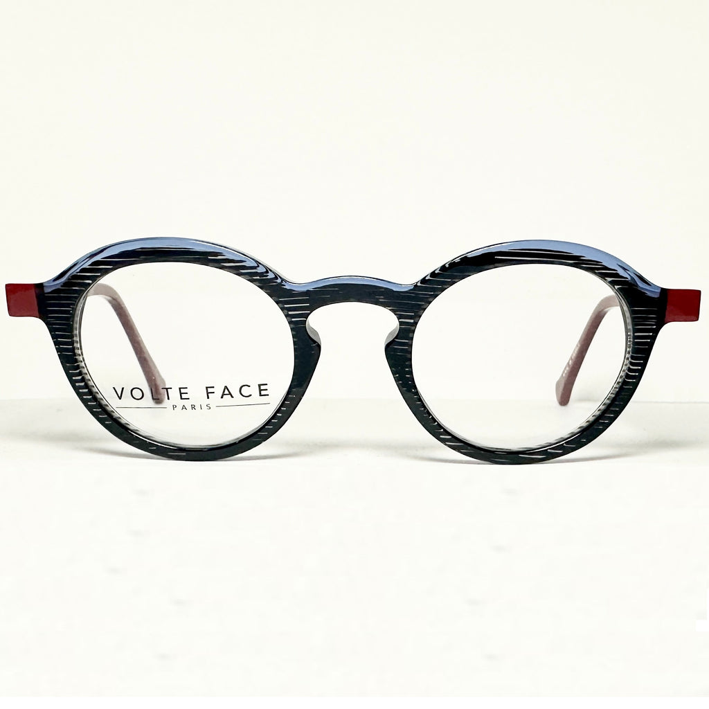 VOLTE FACE FIBULE 0520 Women's Eyeglasses Frames in Grey/Blue - Authentic New
