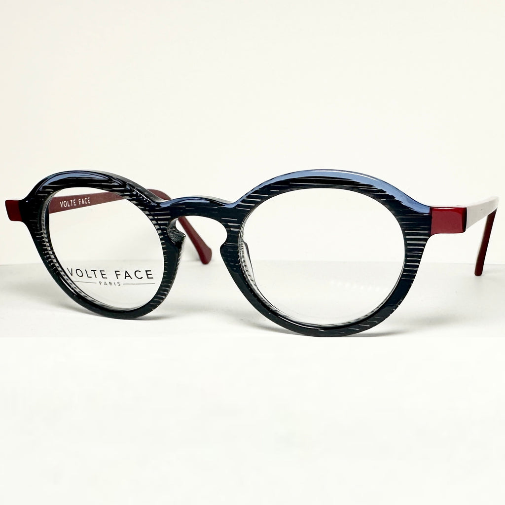 VOLTE FACE FIBULE 0520 Women's Eyeglasses Frames in Grey/Blue - Authentic New