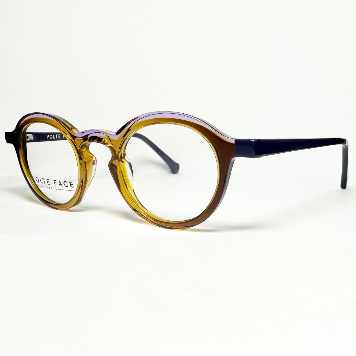 VOLTE FACE FIBULE 9070 Women's Eyeglasses Frames in Brown/Purple - Authentic New