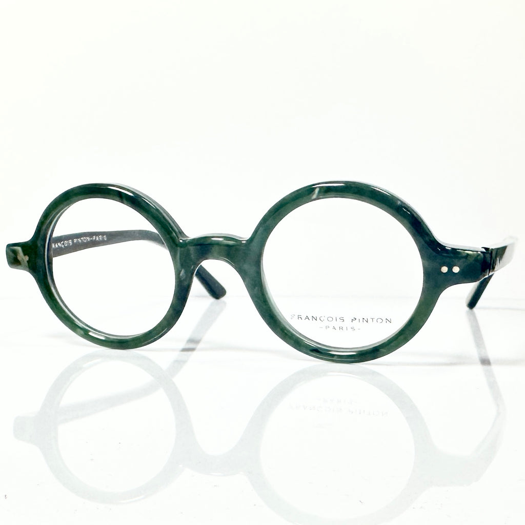FRANCOIS PINTON CORBU GG Round Eyeglasses Frames in Green -  Authentic New