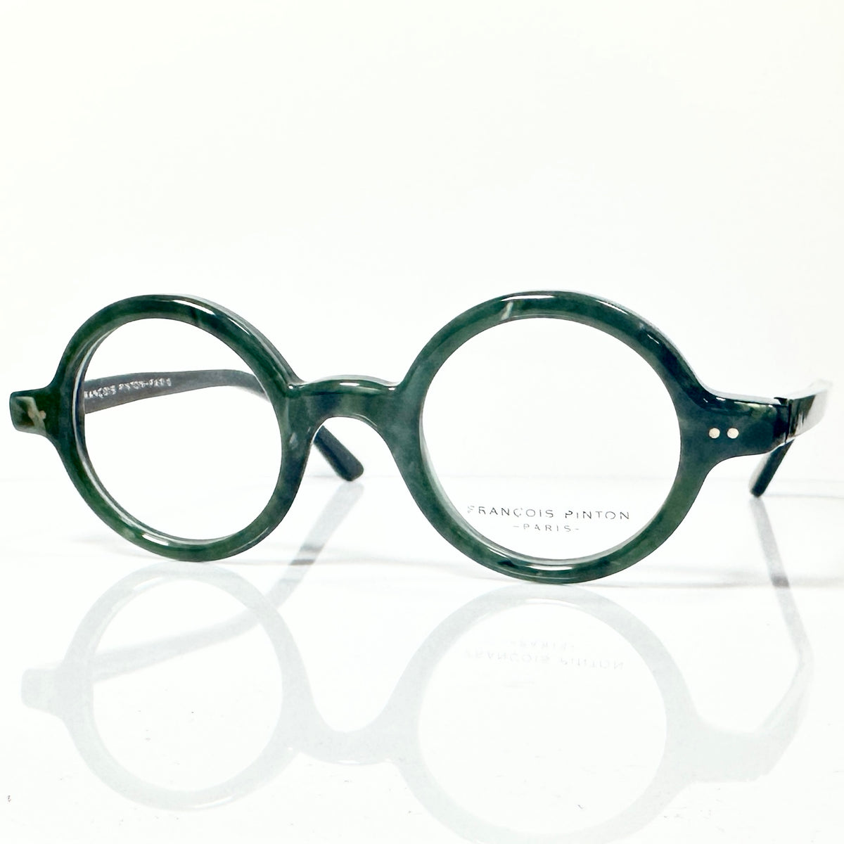 FRANCOIS PINTON CORBU GG Round Eyeglasses Frames in Green -  Authentic New