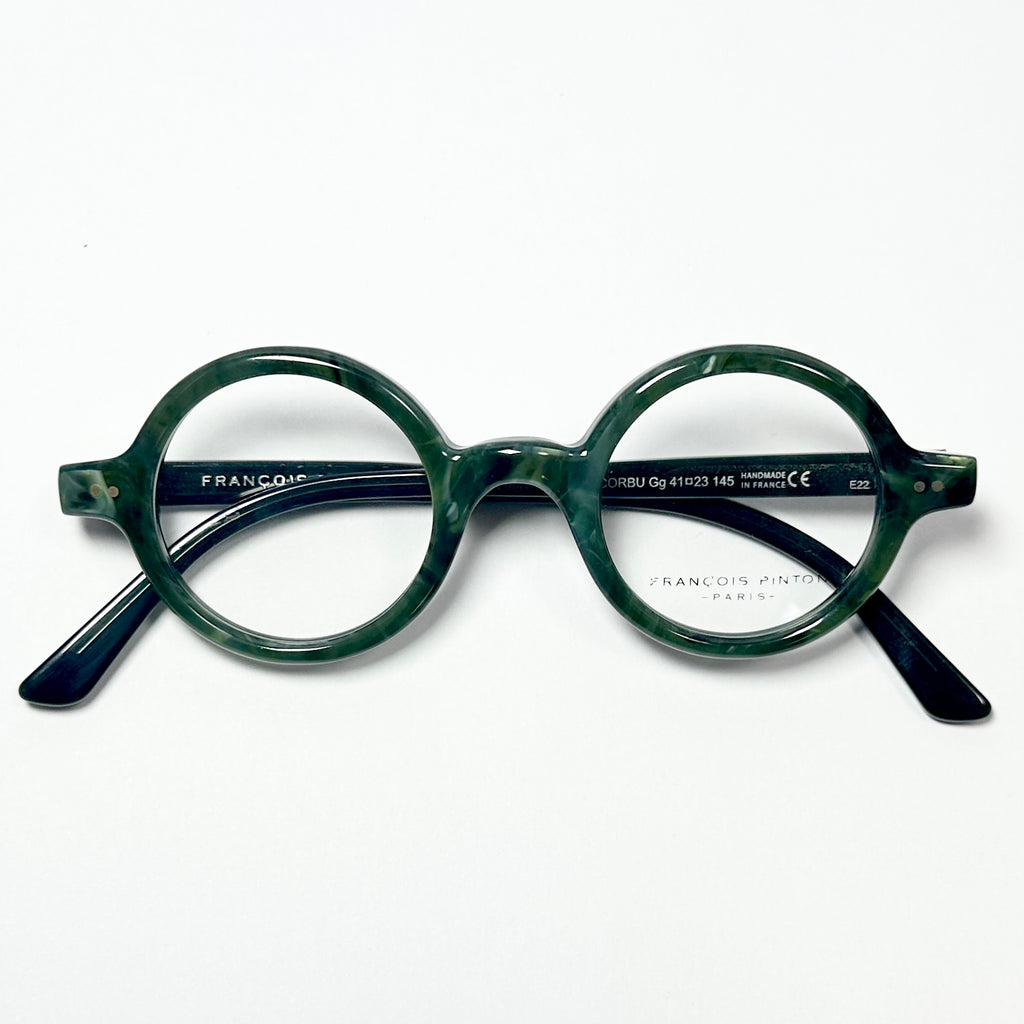 FRANCOIS PINTON CORBU GG Round Eyeglasses Frames in Green -  Authentic New