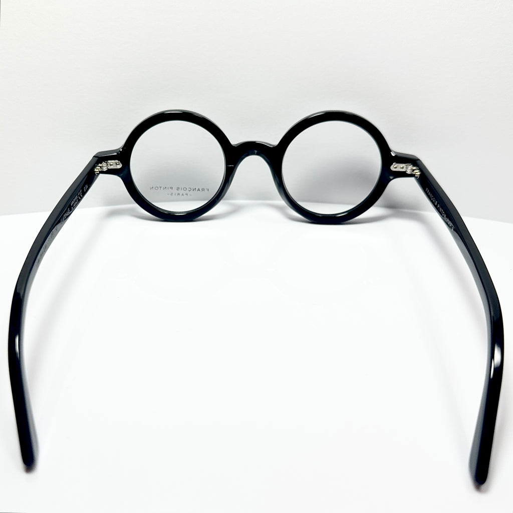 FRANCOIS PINTON CORBU Ni Round Eyeglasses Frames in Black -  Authentic New