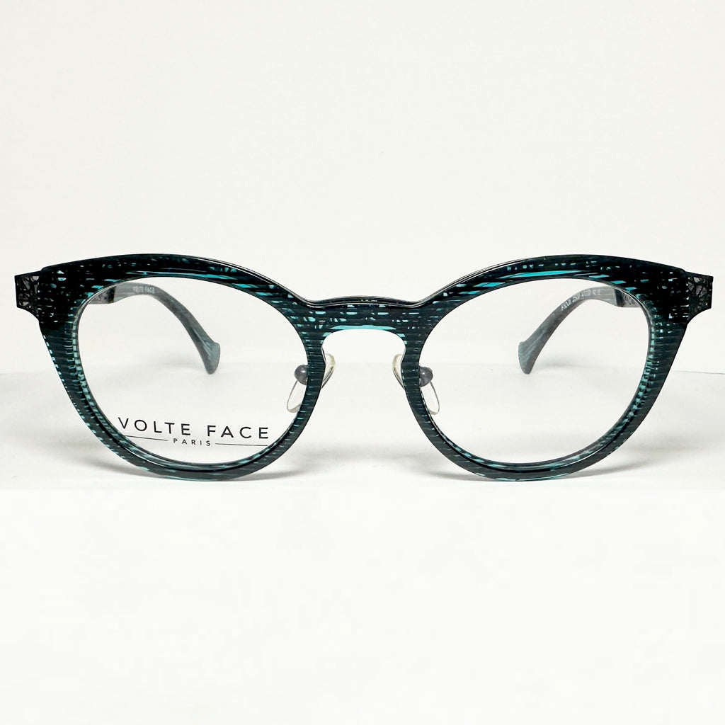 VOLTE FACE FIDJI 2500 Women's Eyeglasses Frames in Turquoise/Gun - Authentic New