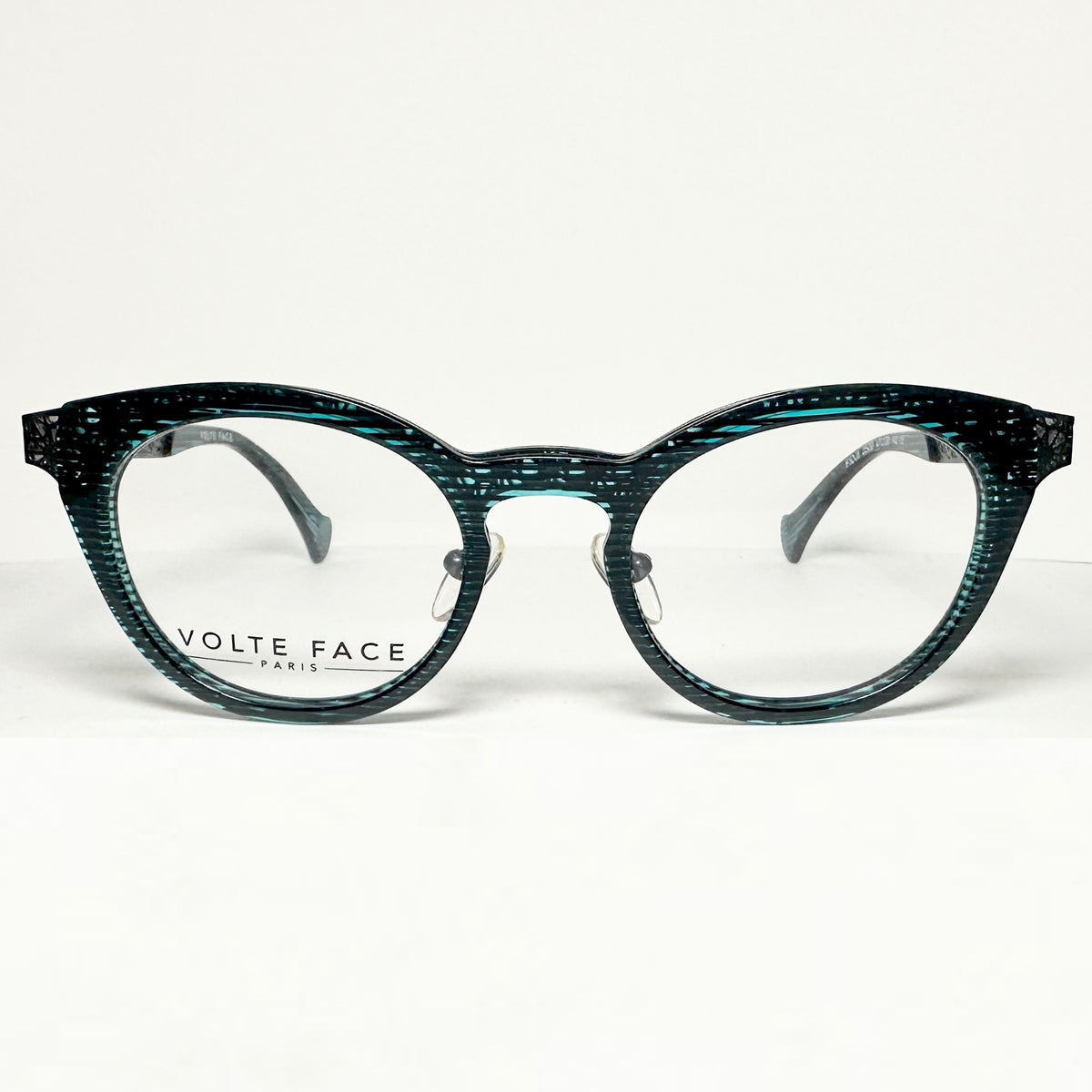 VOLTE FACE FIDJI 2500 Women's Eyeglasses Frames in Turquoise/Gun - Authentic New