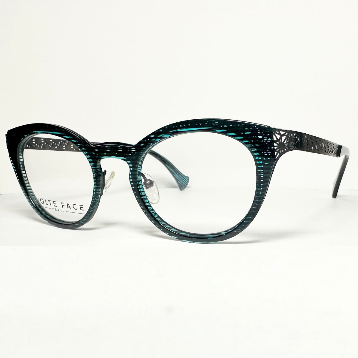 VOLTE FACE FIDJI 2500 Women's Eyeglasses Frames in Turquoise/Gun - Authentic New