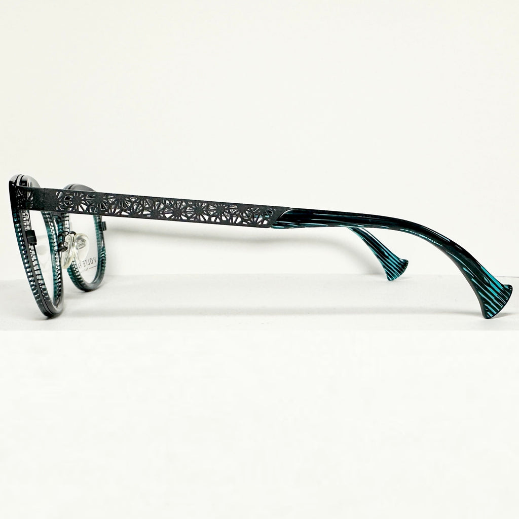 VOLTE FACE FIDJI 2500 Women's Eyeglasses Frames in Turquoise/Gun - Authentic New
