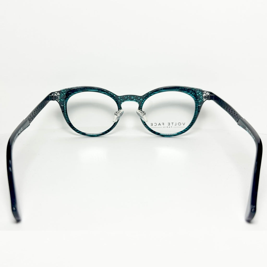 VOLTE FACE FIDJI 2500 Women's Eyeglasses Frames in Turquoise/Gun - Authentic New