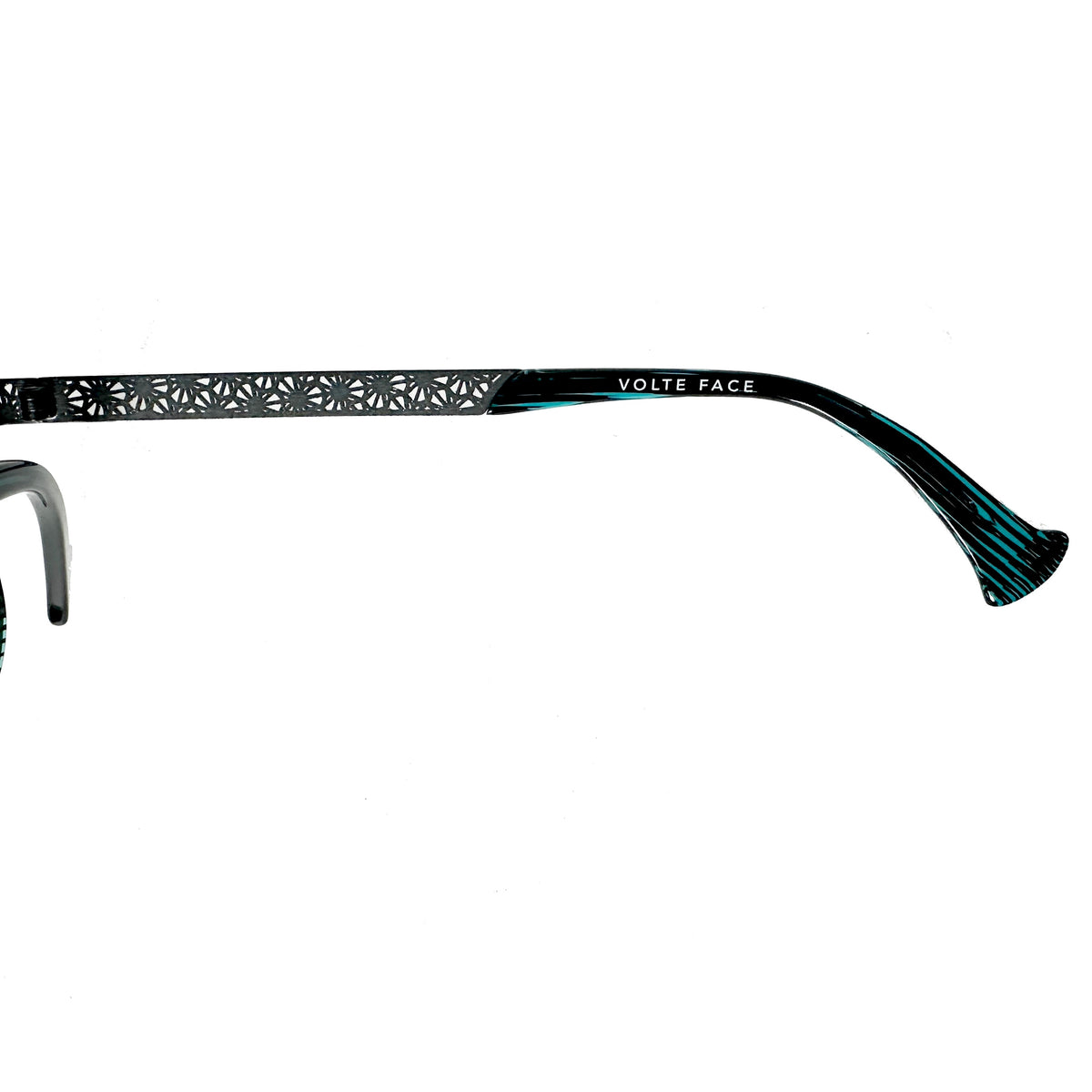 VOLTE FACE FIDJI 2500 Women's Eyeglasses Frames in Turquoise/Gun - Authentic New
