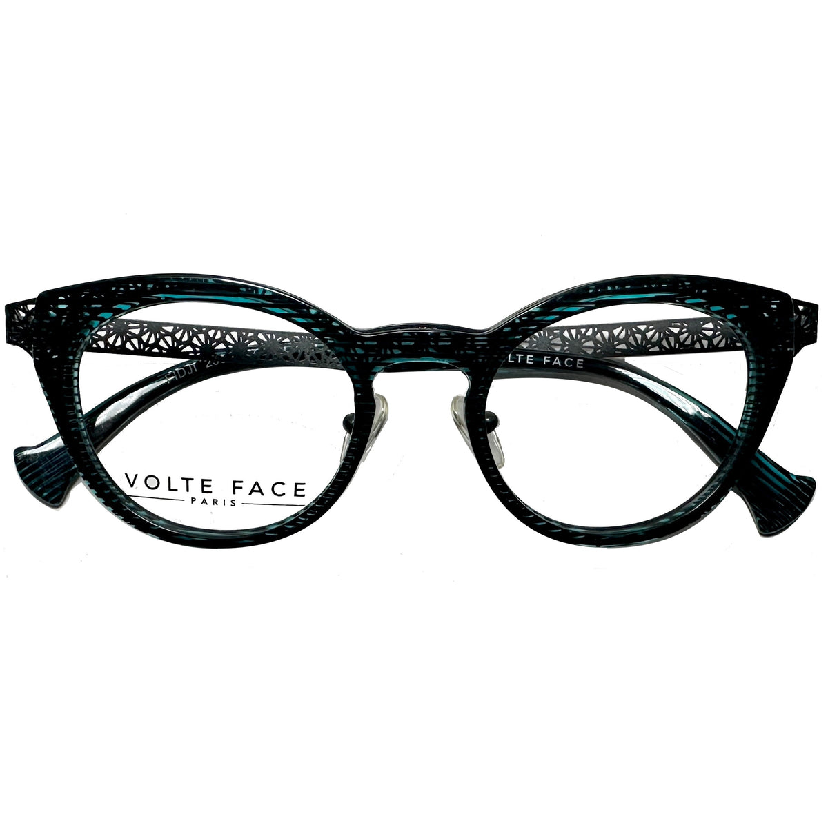 VOLTE FACE FIDJI 2500 Women's Eyeglasses Frames in Turquoise/Gun - Authentic New
