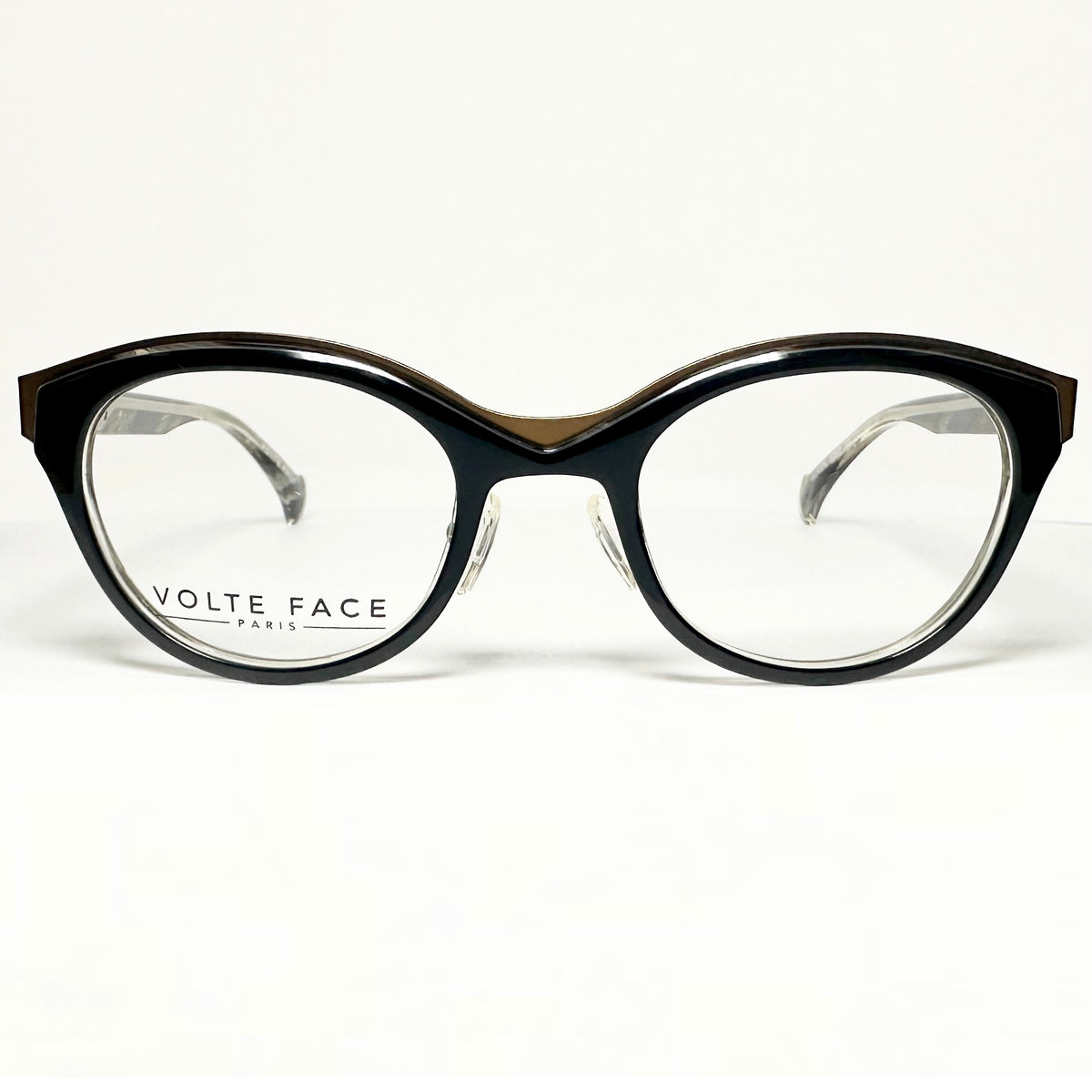 VOLTE FACE GOTTA 0062 Women's Eyeglasses Frames in Black/Horn - Authentic New