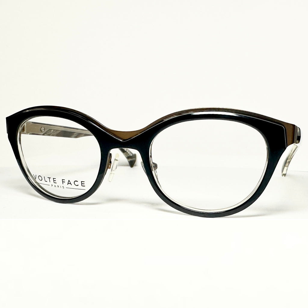 VOLTE FACE GOTTA 0062 Women's Eyeglasses Frames in Black/Horn - Authentic New