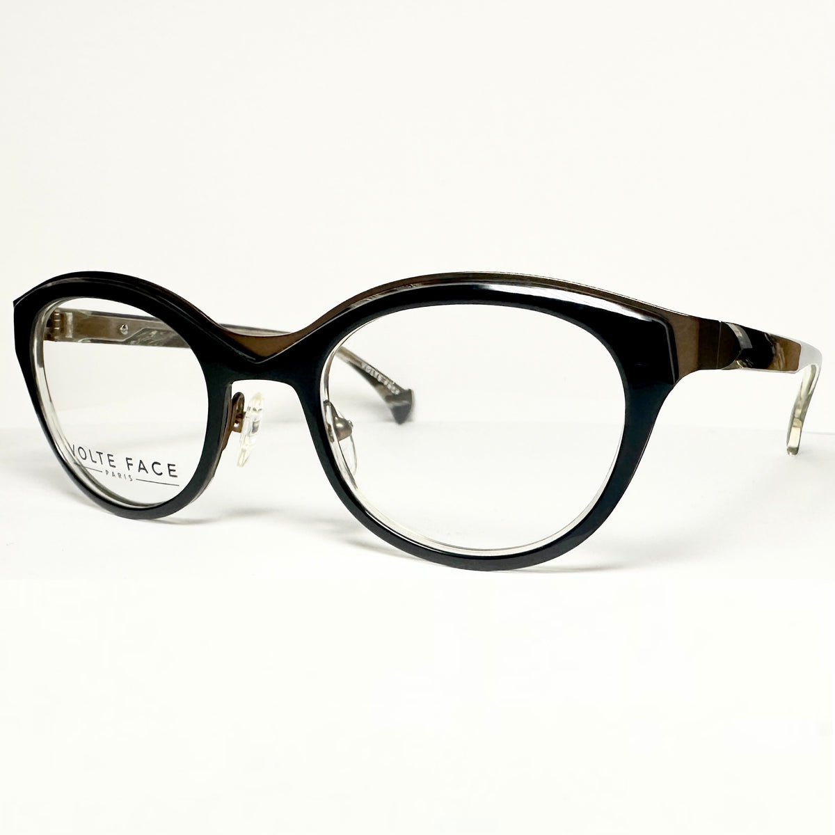 VOLTE FACE GOTTA 0062 Women's Eyeglasses Frames in Black/Horn - Authentic New