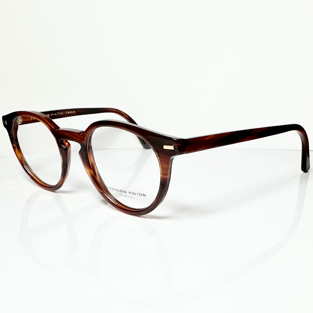 FRANCOIS PINTON Andy Mn Unisex Eyeglasses Frames in Amber - Authentic New