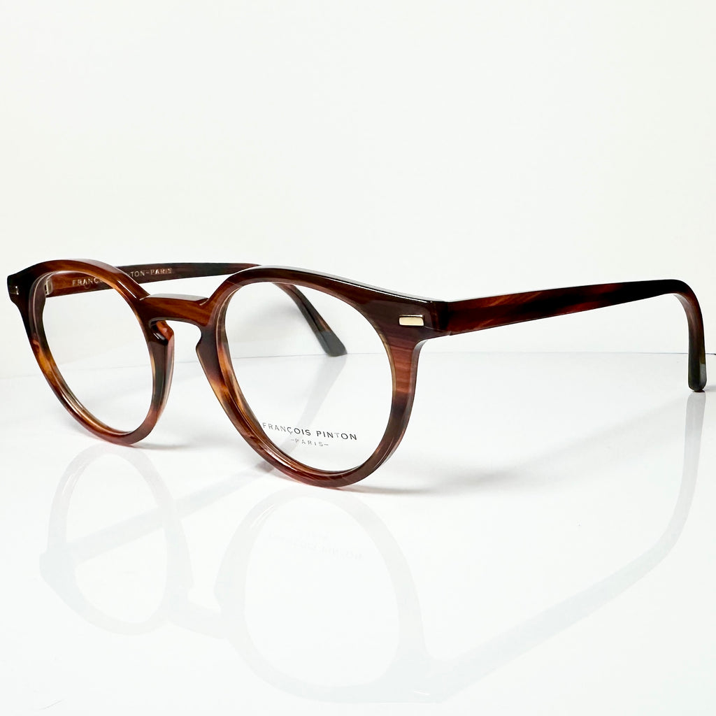 FRANCOIS PINTON Andy Mn Unisex Eyeglasses Frames in Amber - Authentic New