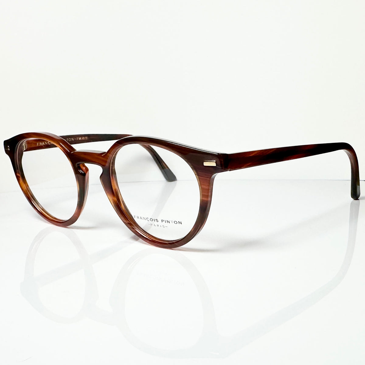 FRANCOIS PINTON Andy Mn Unisex Eyeglasses Frames in Amber - Authentic New