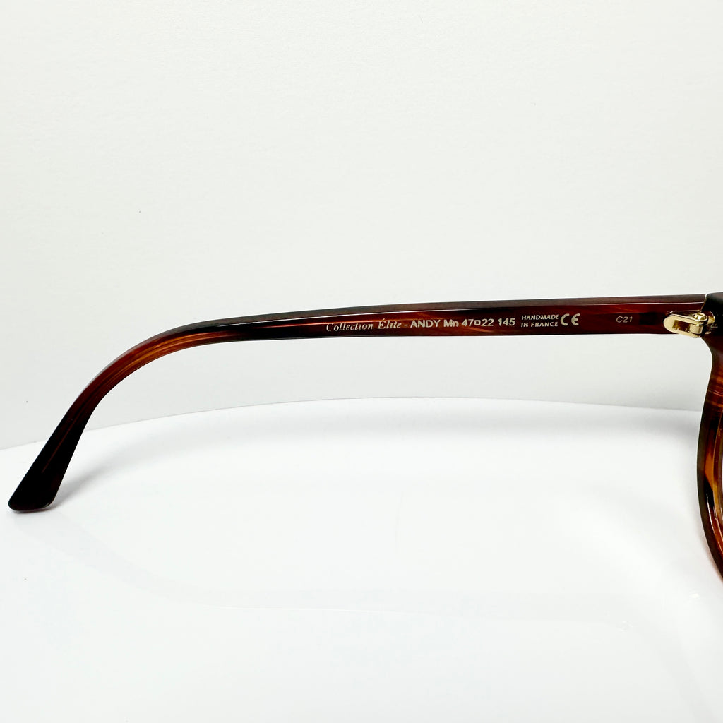 FRANCOIS PINTON Andy Mn Unisex Eyeglasses Frames in Amber - Authentic New