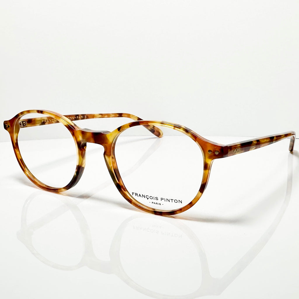 FRANCOIS PINTON TRAVEL1 ZZ Round Eyeglasses Frames in Tortoise -  Authentic New