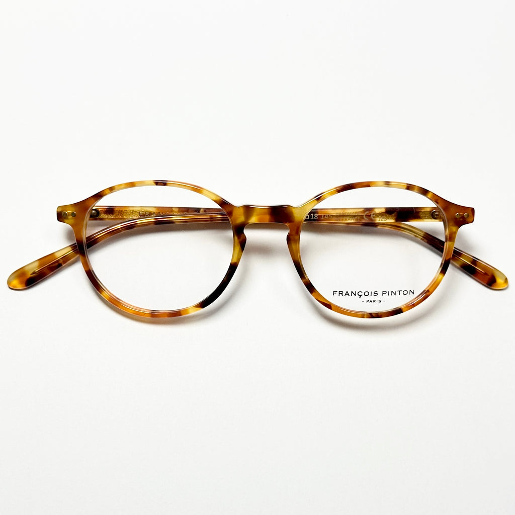 FRANCOIS PINTON TRAVEL1 ZZ Round Eyeglasses Frames in Tortoise -  Authentic New