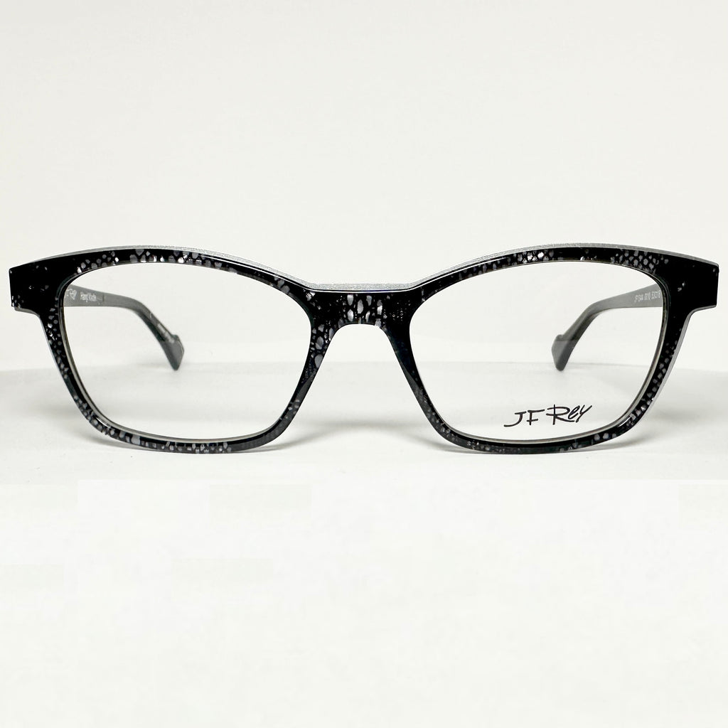 JF Rey JF1344 0010 Eyeglasses Frames in Black Silver/ Fishnet- Authentic New