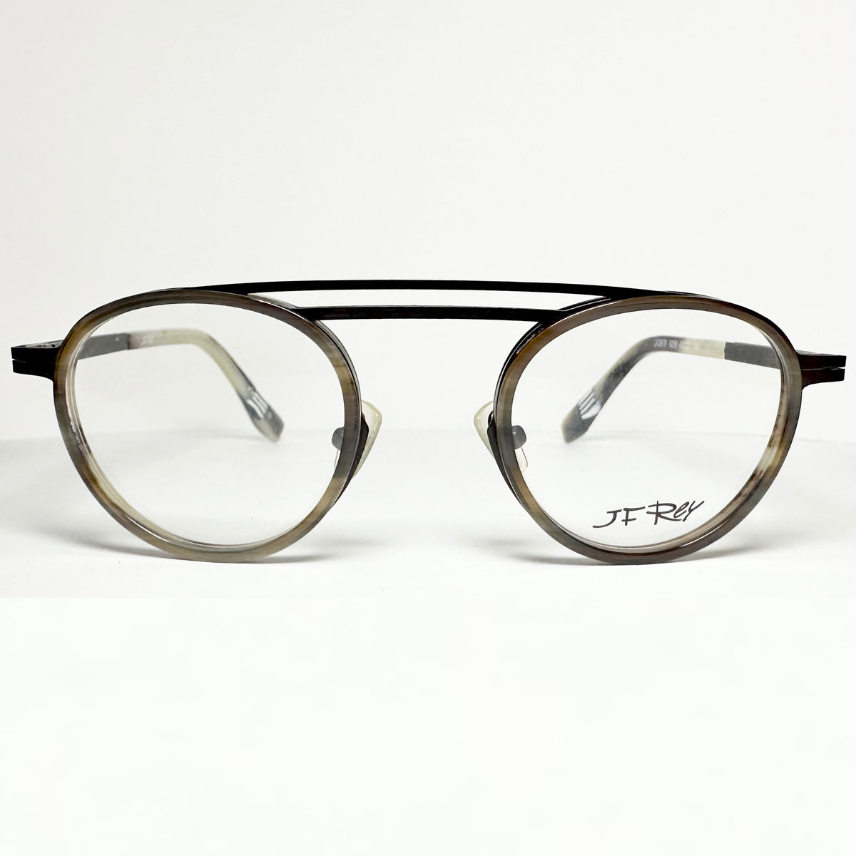 JF Rey JF2679 9295 Eyeglasses Double Bridge Frames in Horn - Authentic New