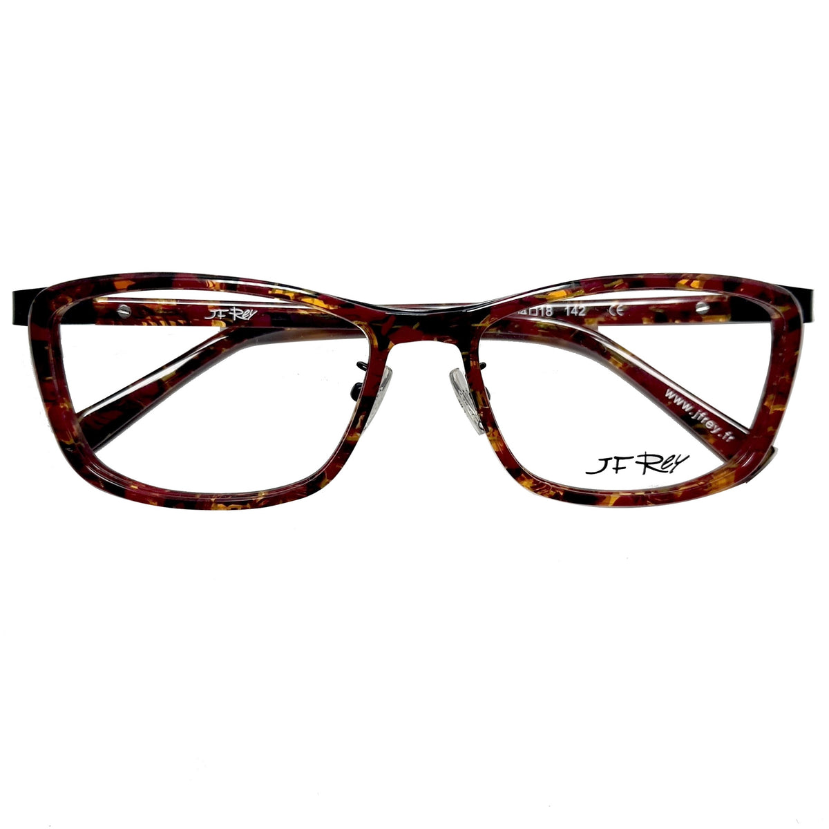 JF Rey JF2696 3500 Eyeglasses Frames in Red/Orange/Satin Black - Authentic New