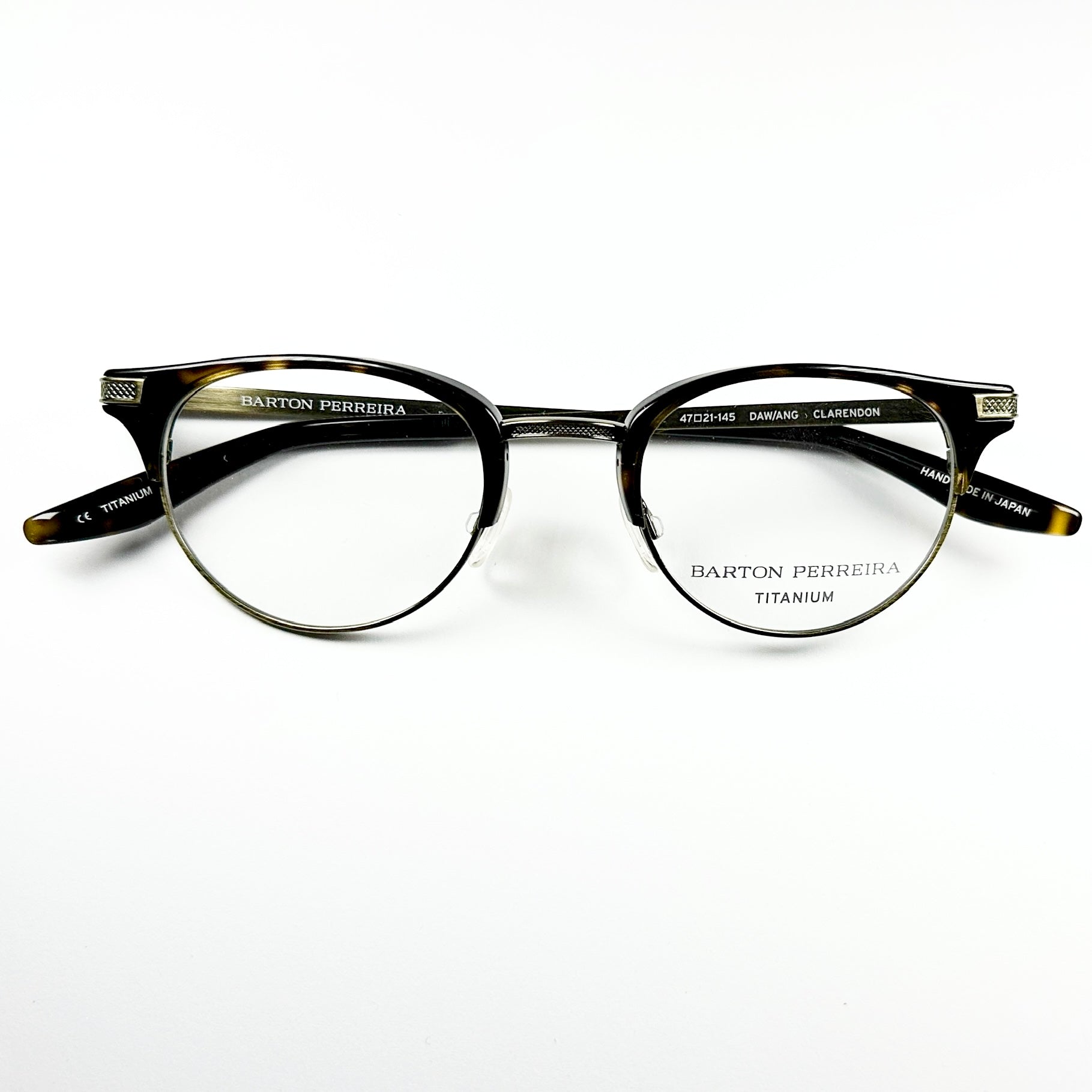 Barton Perreira CLARENDON DAW/ANG Unisex Eyeglasses Frame NEW Authentic