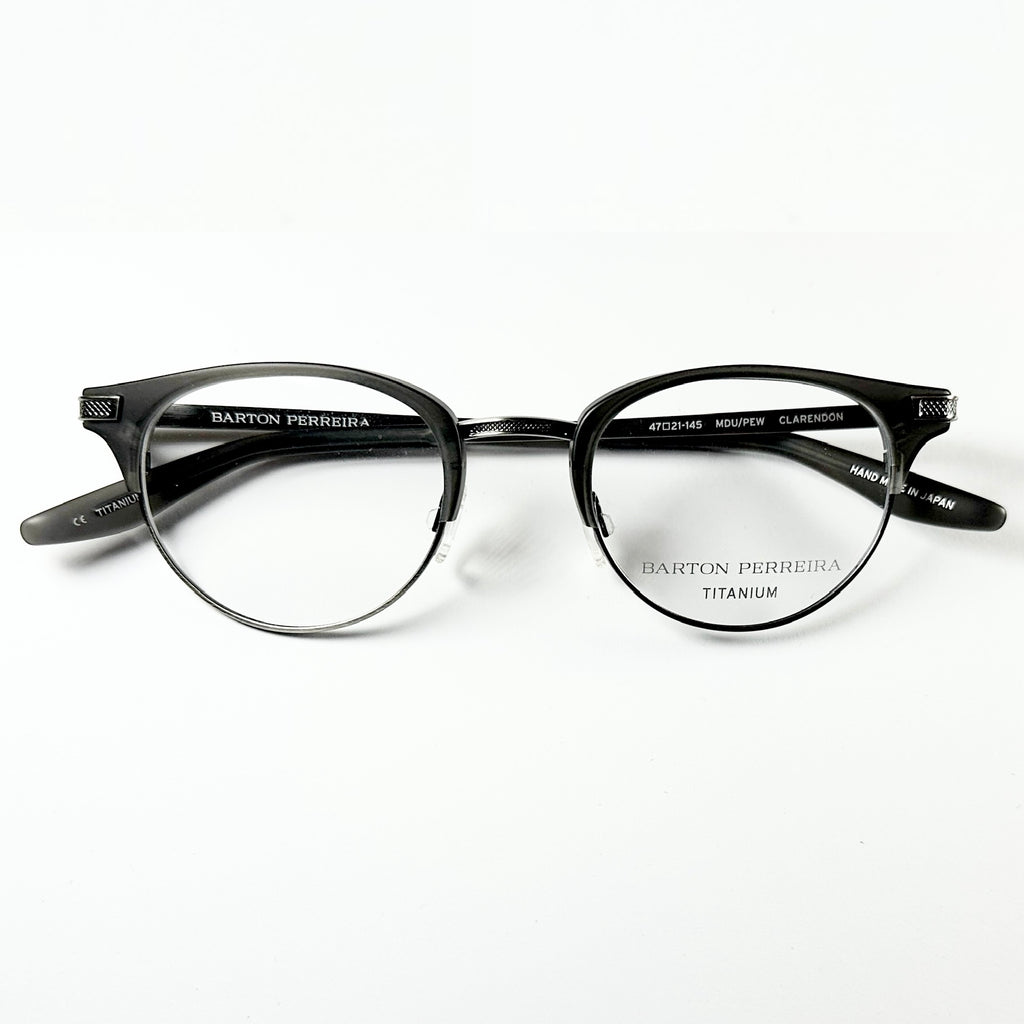 Barton Perreira CLARENDON MDU/PEW Unisex Eyeglasses Frame NEW Authentic