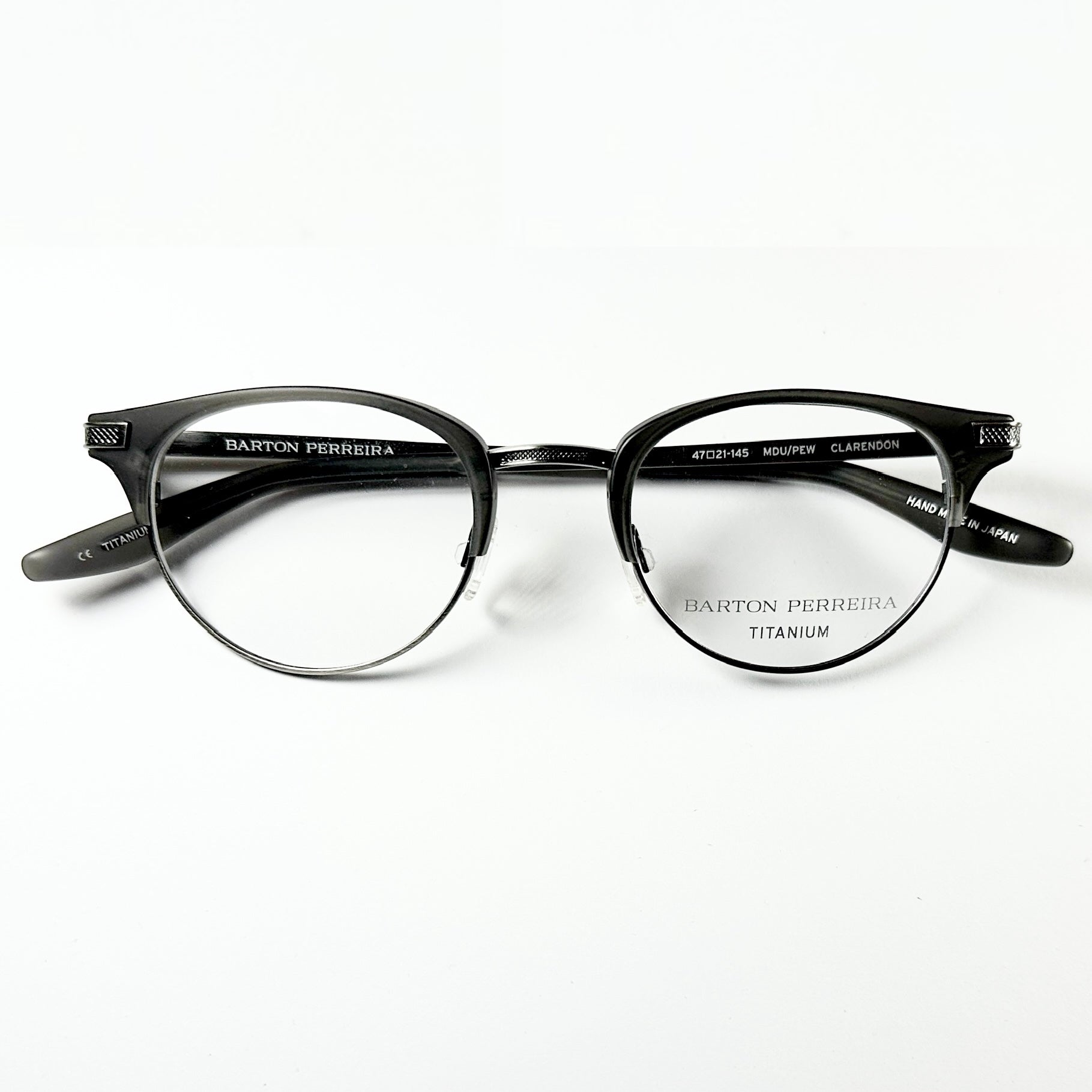Barton Perreira CLARENDON MDU/PEW Unisex Eyeglasses Frame NEW Authentic