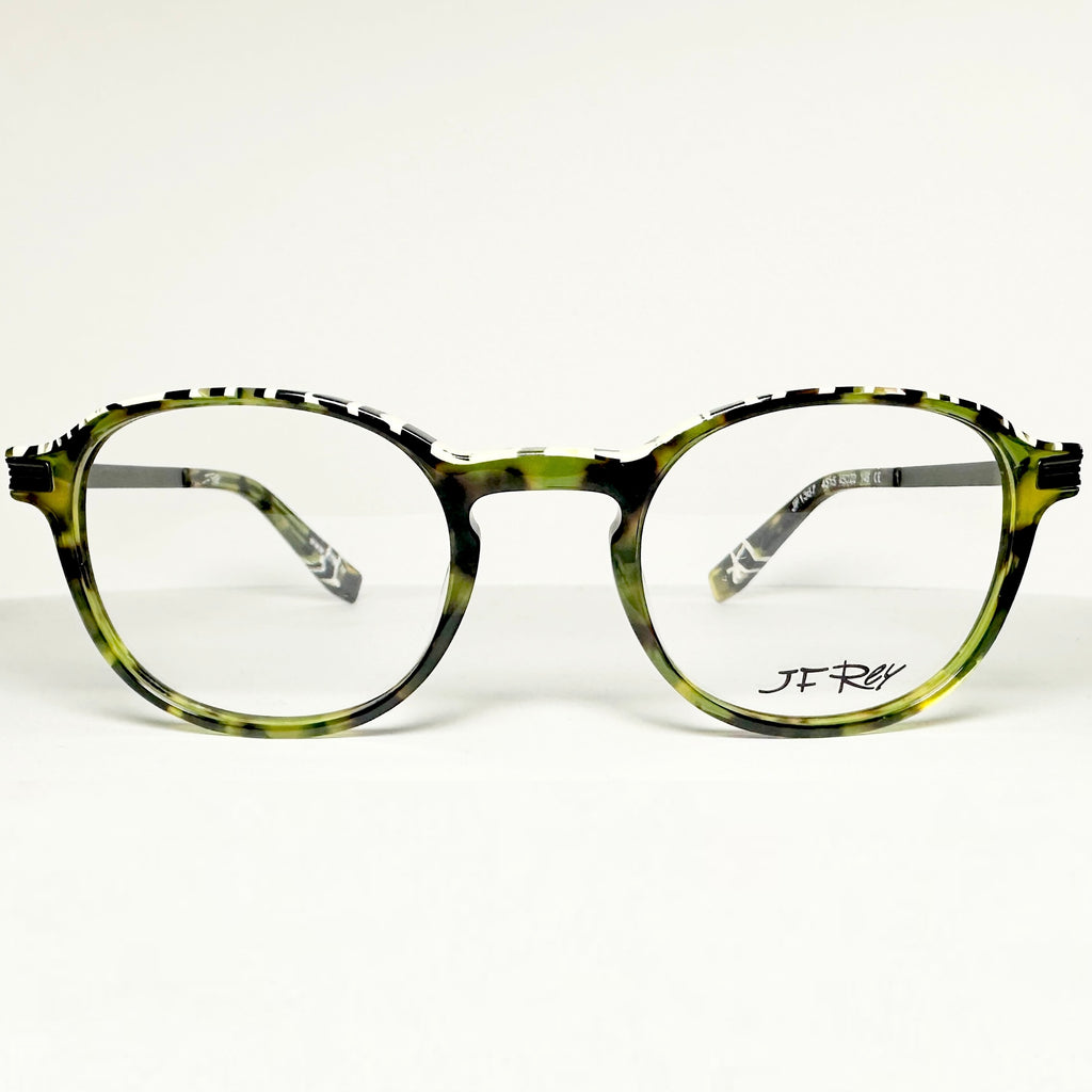 JF Rey JF1367 4515 Women's Eyeglasses Frames in Green Tortoise - Authentic New