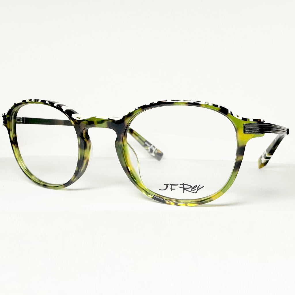 JF Rey JF1367 4515 Women's Eyeglasses Frames in Green Tortoise - Authentic New