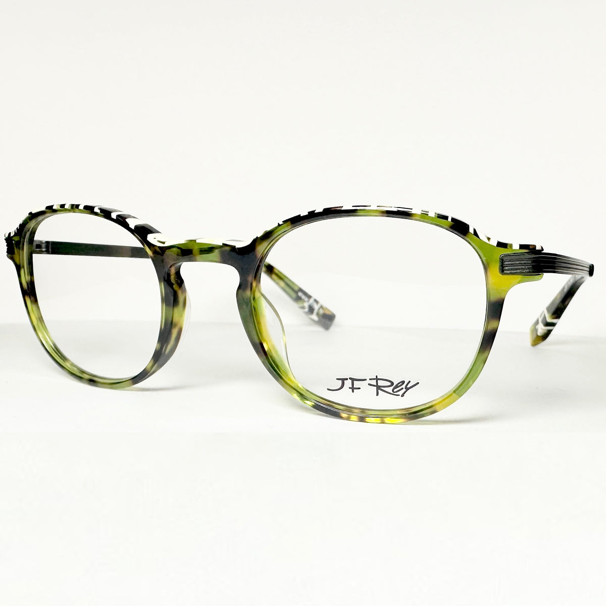 JF Rey JF1367 4515 Women's Eyeglasses Frames in Green Tortoise - Authentic New